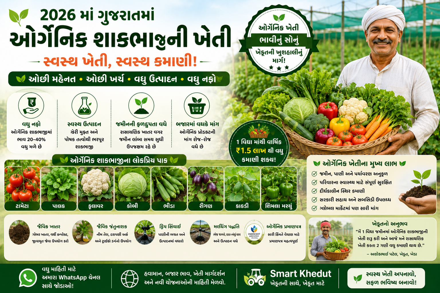 ઓર્ગેનિક શાકભાજીની ખેતી