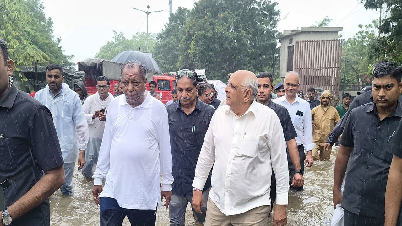 Gujarat CM Bhupendra Patel assesses Ahmedabad's flood-hit areas