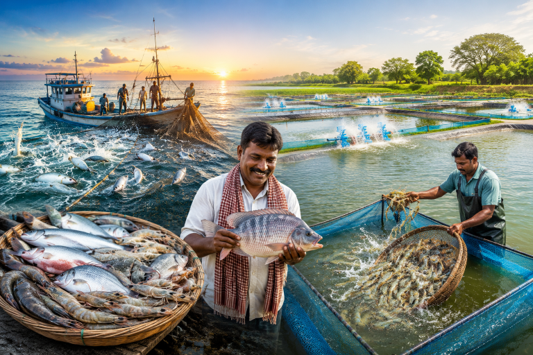 From Sea To Ponds: Gujarat’s Fish Production Surges 37%