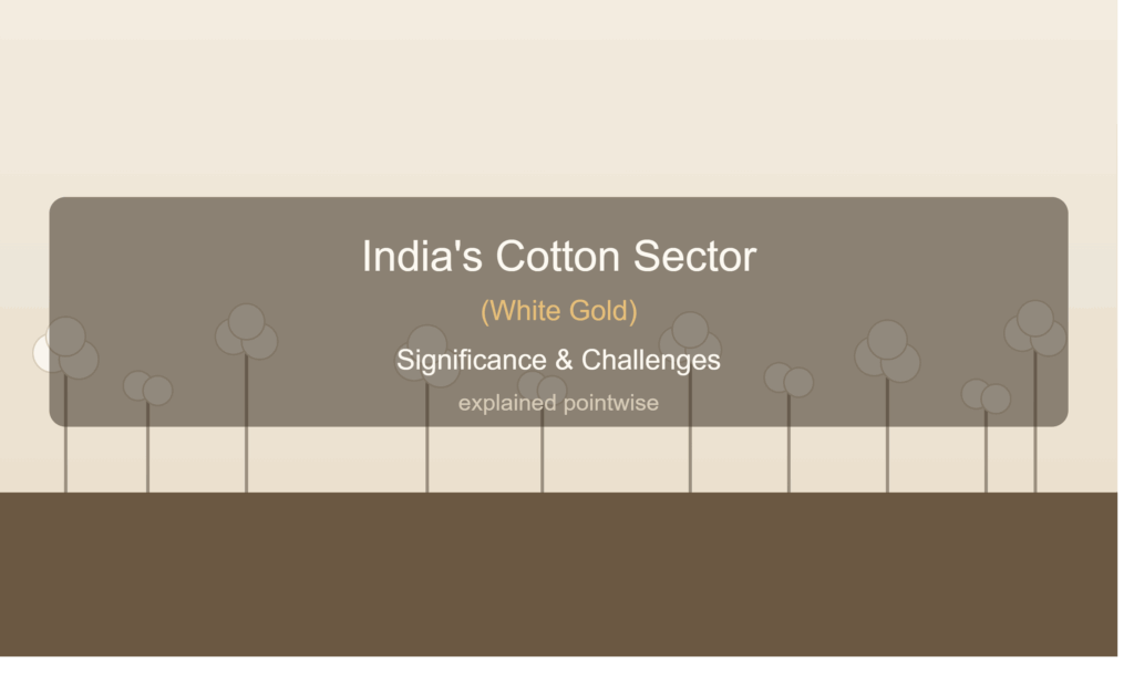 India’s Cotton Sector (White Gold) – Significance & Challenges – Explained Pointwise