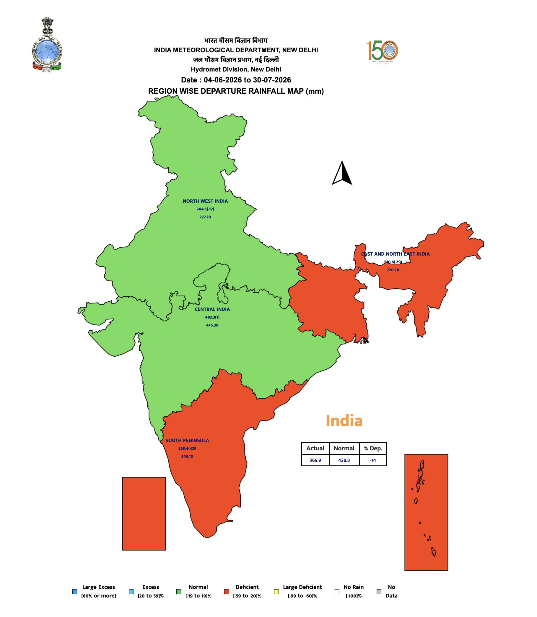 Weather news, July 31: Heavy rain alert in 15 states this August; Delhi, UP, Bihar, Rajasthan, Gujarat to witness..; Check full IMD forecast here