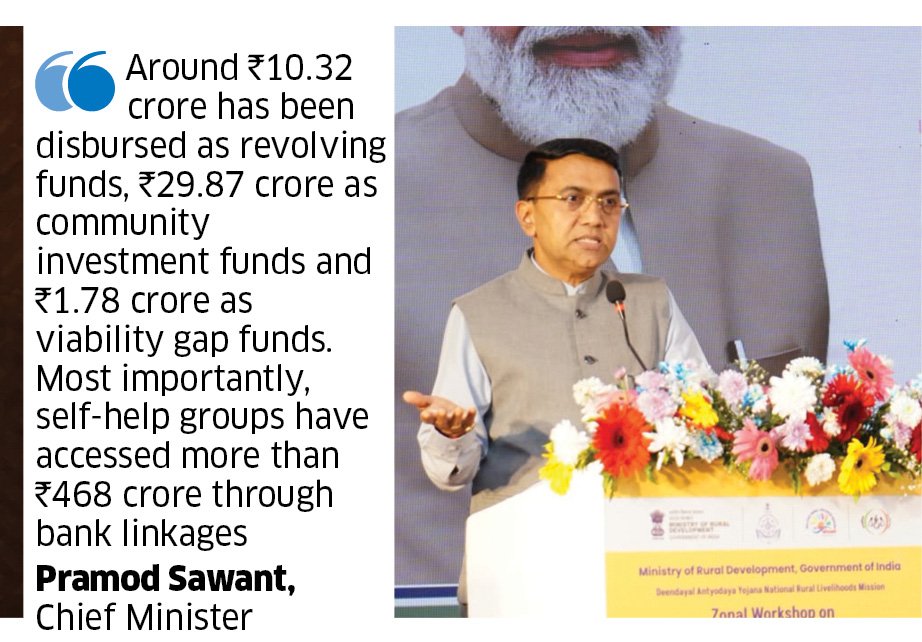 Nationalised banks extended over Rs 468 cr in loans to SHGs: Sawant