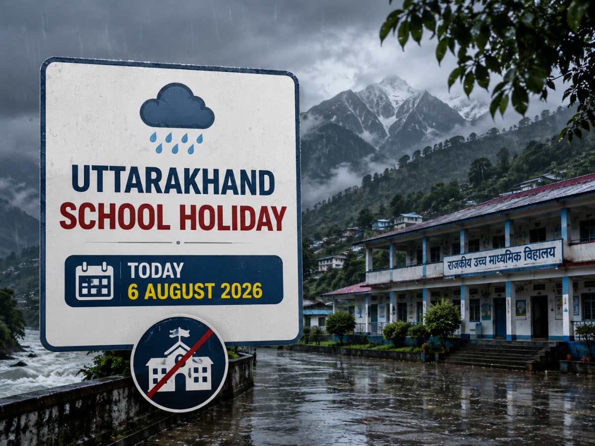 Uttarakhand School Holiday Today (August 06): Are Schools & Colleges Open or Closed in Dehradun? Check Latest Official Update, IMD Alert, Heavy Rain, Thunderstorms, Gusty Winds & Weather Advisory