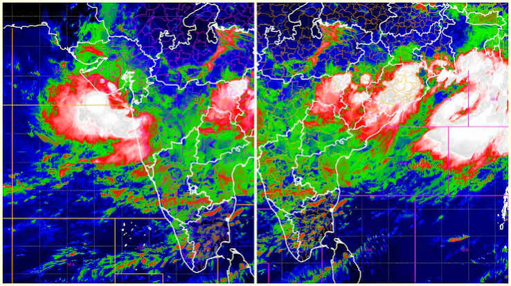ISRO Satellite Reveals Large Vortex over Arabian Sea Enhancing Monsoon Rain in Gujarat
