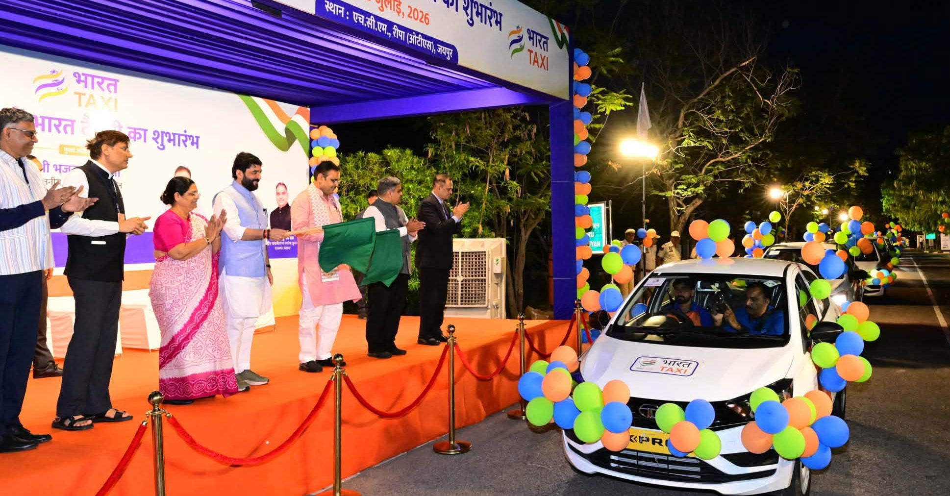 Bhajanlal Launches Bharat Taxi; Mohol Eyes Expansion to 500 Cities