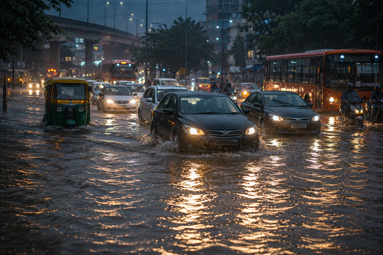 45 mm Rain Overnight, Ahmedabad Wakes Up To Flooded Roads And Red Alert