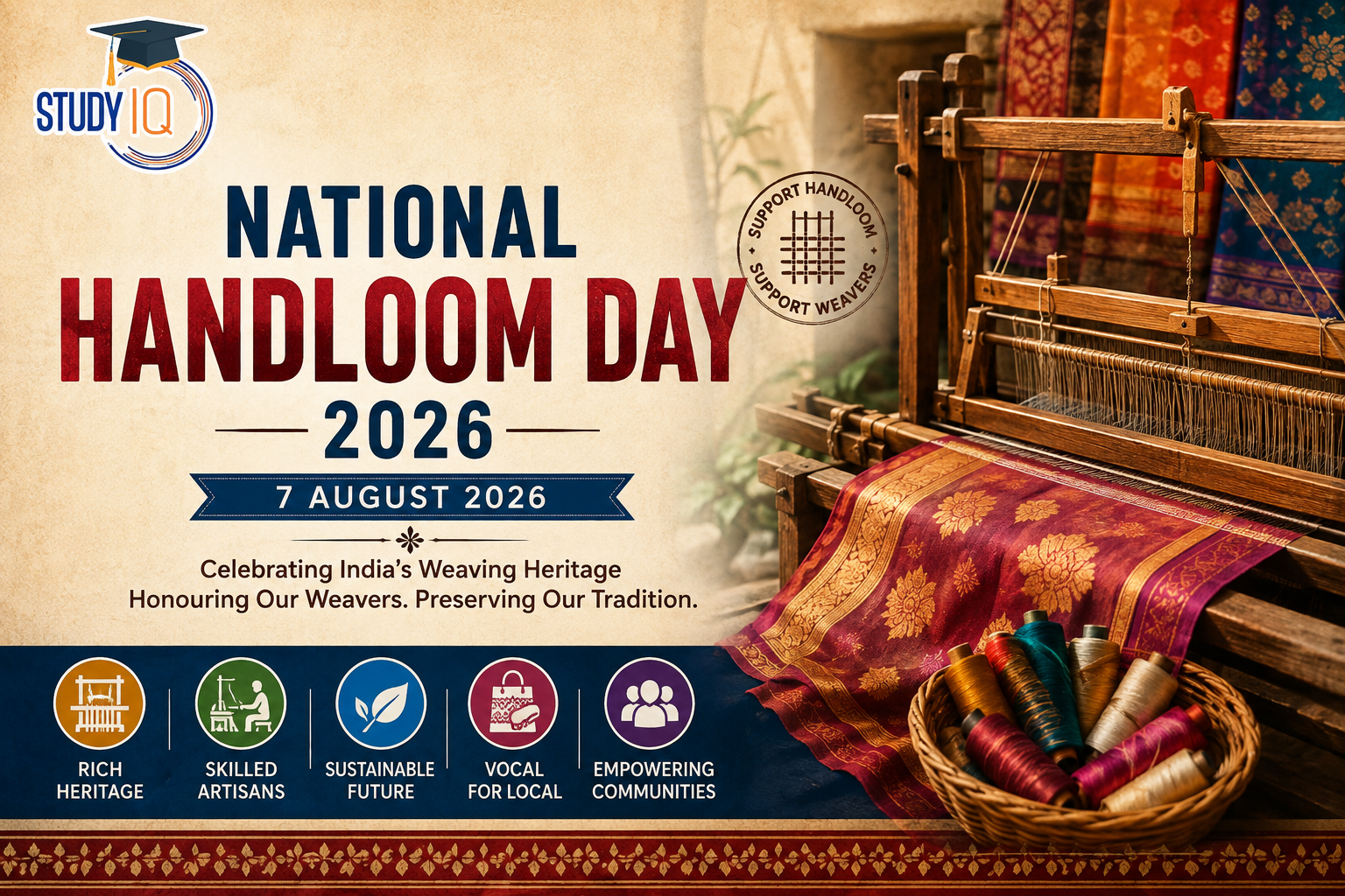 National Handloom Day 2026: Date, Theme, History, Significance, Government Schemes and UPSC Notes