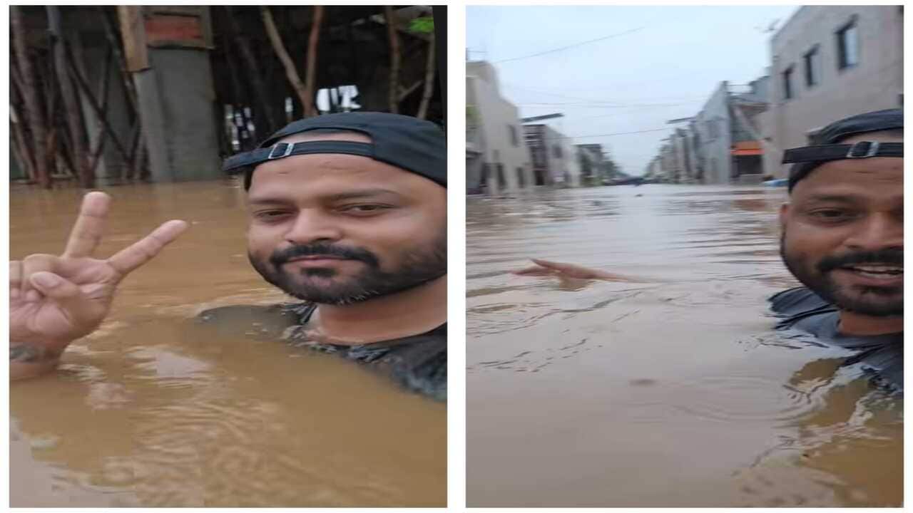 Gujarat man jokes society has 'inaugurated' a new river as floodwater reaches his neck