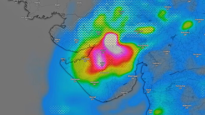 A Powerful Monsoon System Brings Record Rainfall to Ahmedabad