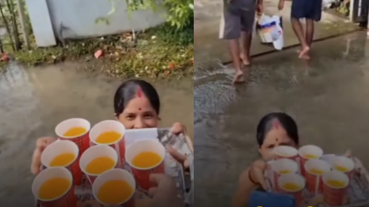 ‘Hope Amid Mayhem’: Assam Woman Serves Juice To Flood Relief Workers In Sivasagar