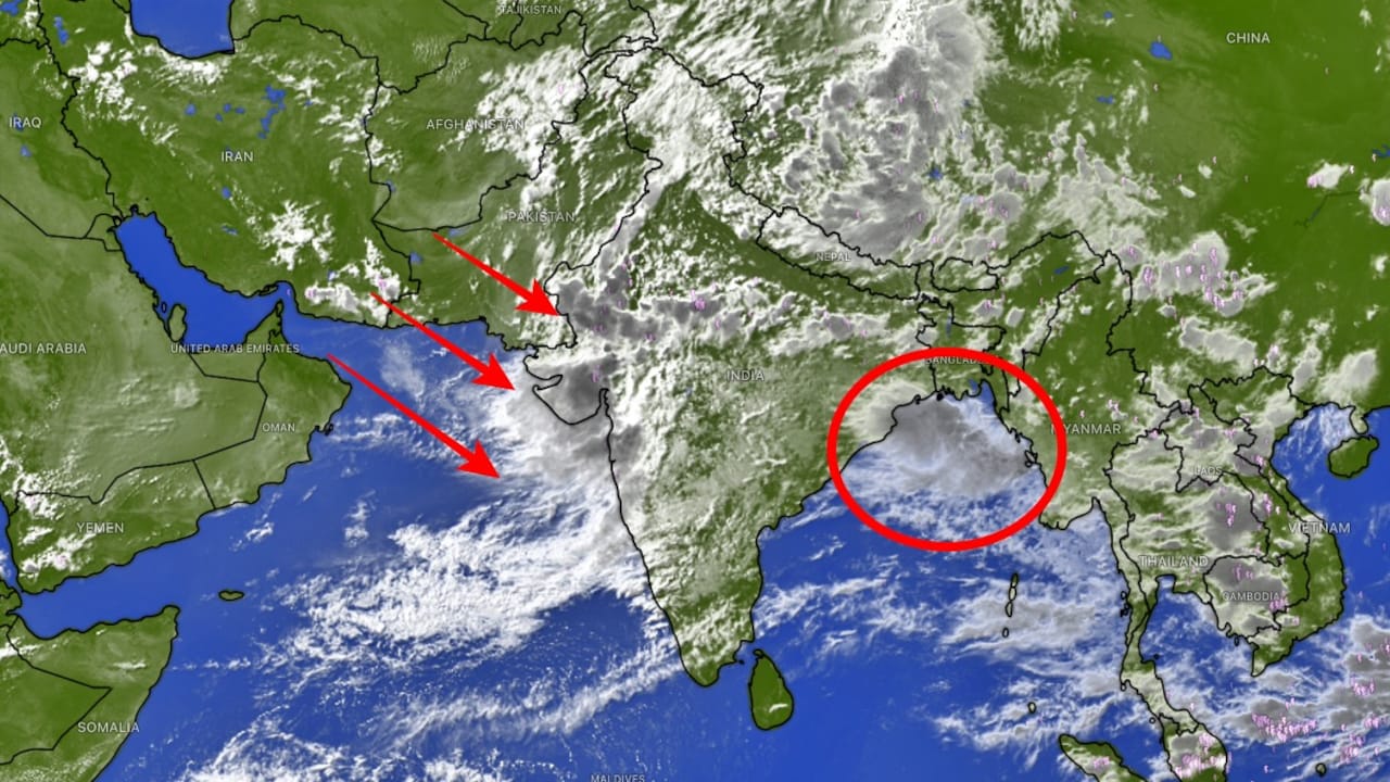Satellite spots Arabian Sea, Bay of Bengal churning monsoon mayhem at once