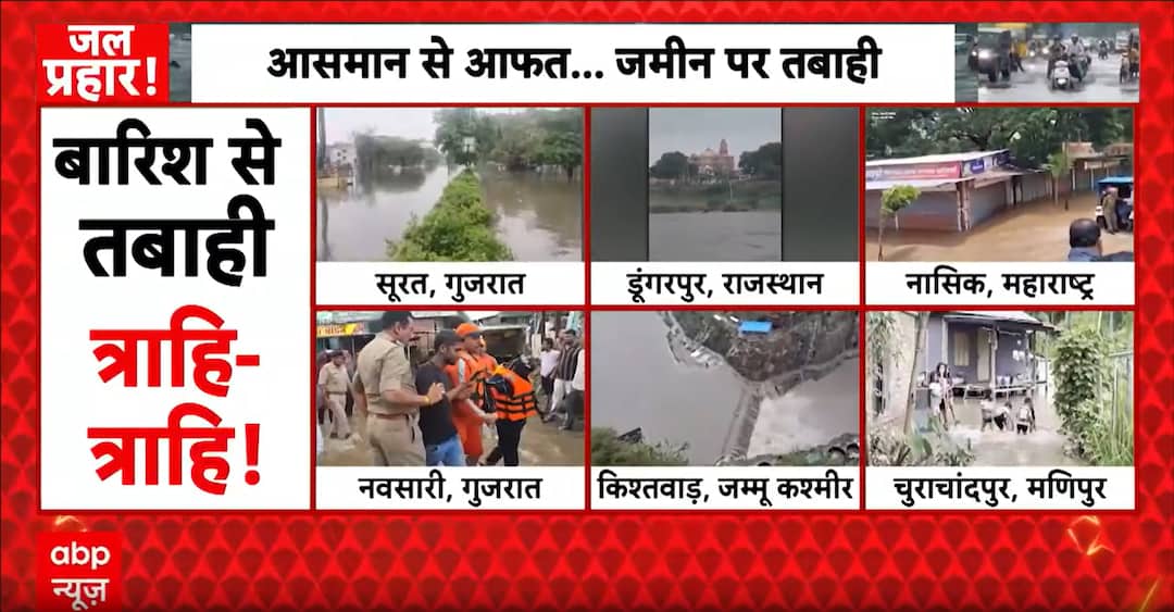 Monsoon Alert: Monsoon Fury Across India: Floods, Landslides and Rescue Operations Intensify